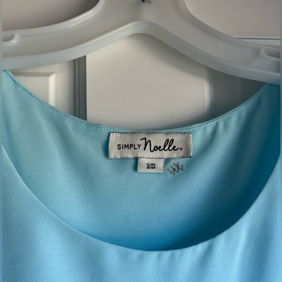 Light blue tank top blouse size S/M - Picture 3 of 3